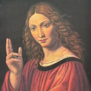 Bernardino Luini JESUS CHRIST - SALVATORE Fine Art Print 1900 Vintage Original
